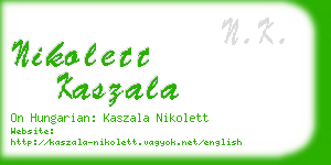 nikolett kaszala business card